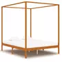 VIDAXL Cadre de lit a baldaquin avec 4 tiroirs Bois de pin 160x200 cm