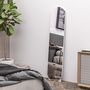 Voir la diapositive 4 : HOMCOM Miroir sur pied ou mural 150 cm avec étagère de rangement, grand miroir arqué pour chambre, entrée ou couloir, blanc