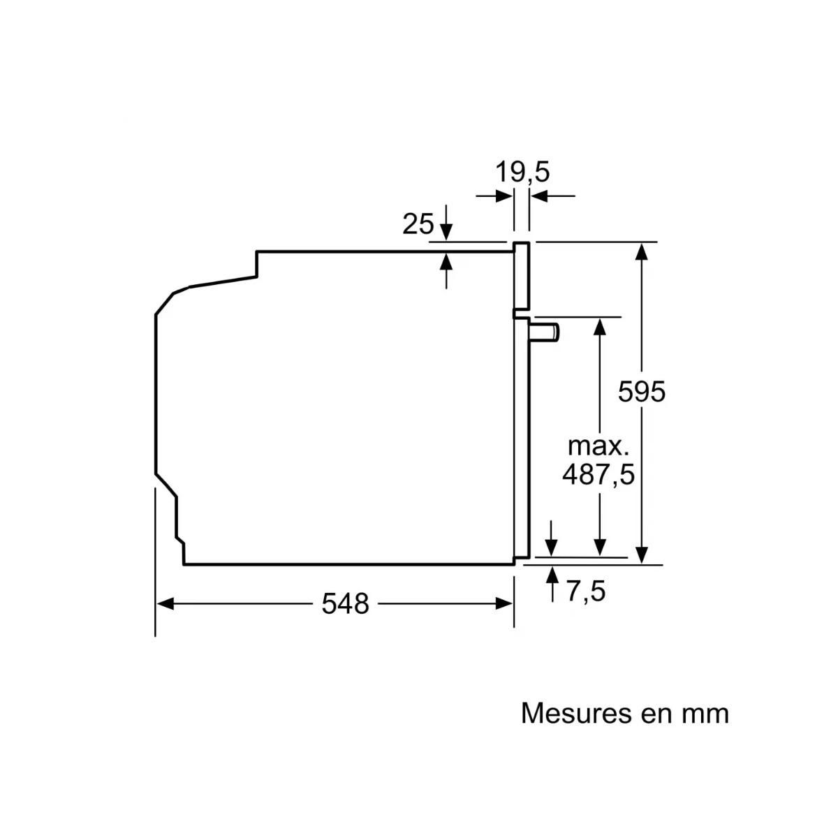 Neff Four intégrable multifonction 71l 60cm pyrolyse/hydrolyse inox - B5ACH7AN3F