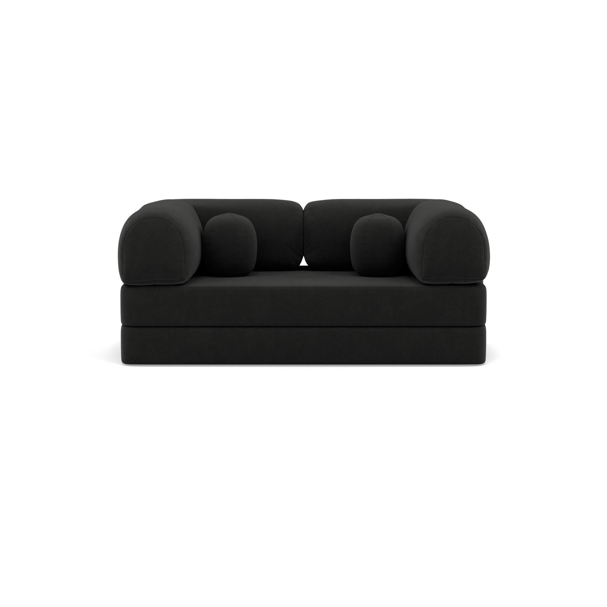 Voir la diapositive 1 : BEST MOBILIER Nebula - canapé 3 places convertible en velours texturé
