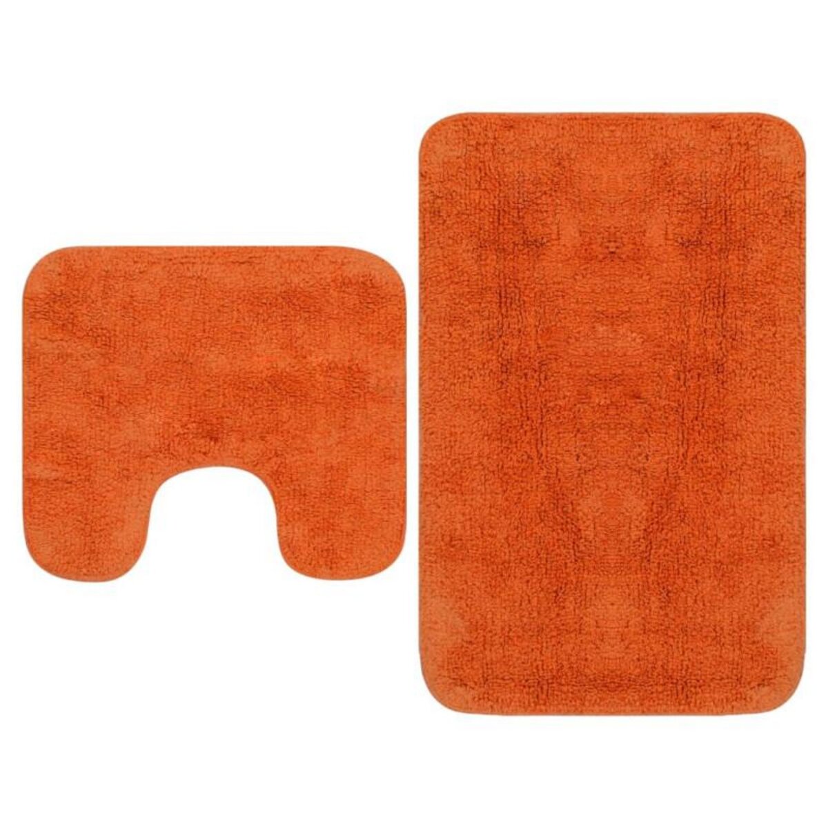 VIDAXL Tapis de salle de bain 2 pcs Tissu Orange