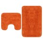 Voir la diapositive 1 : VIDAXL Tapis de salle de bain 2 pcs Tissu Orange