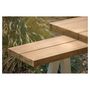 Voir la diapositive 2 : JARDILINE Banc de jardin - Aluminium/Bois - Blanc/Teck - SEYCHELLES