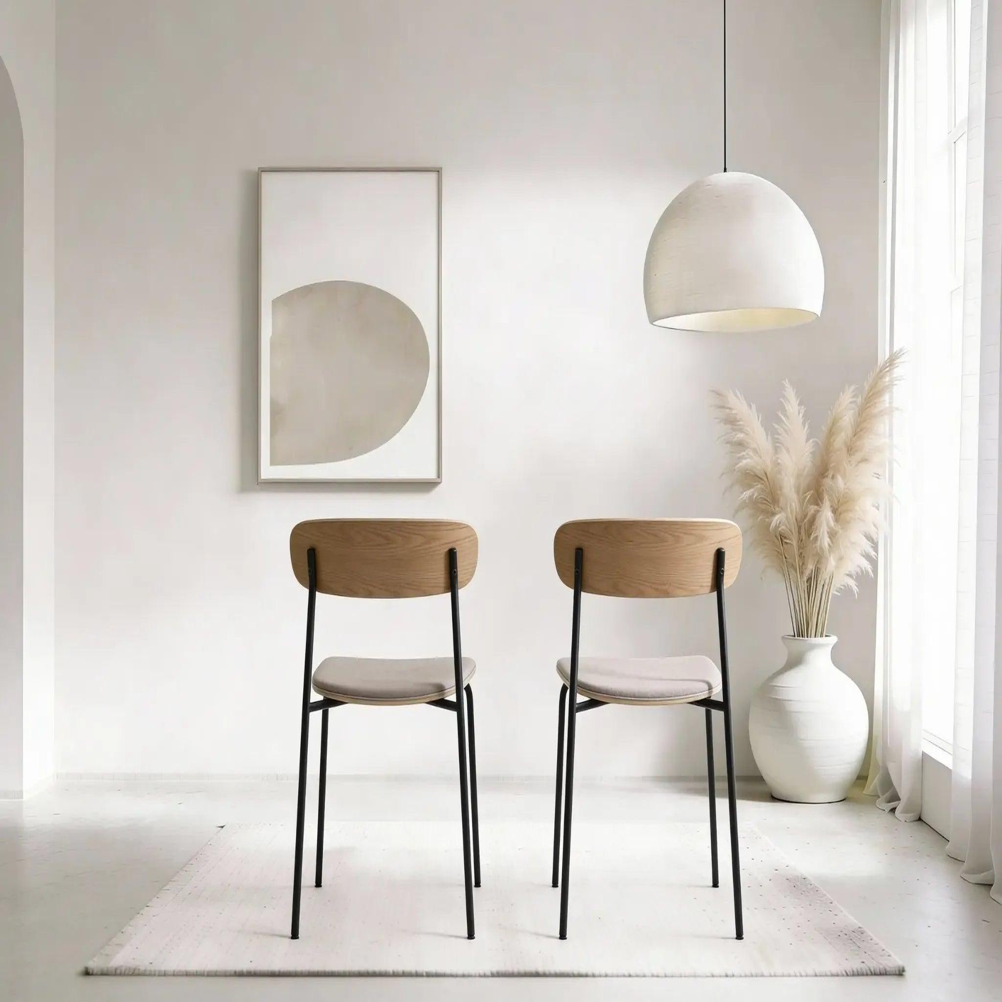 Voir la diapositive 4 : CASANOVA PARIS Olen - lot de 2 chaises pieds en métal