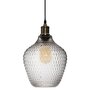 Voir la diapositive 1 : ATMOSPHERA Lampe Suspension Verre Fumé  Omaha  25cm Gris