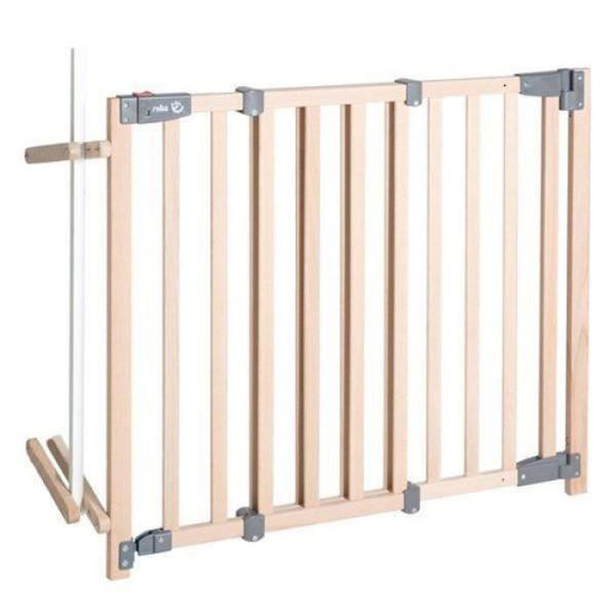 Roba Barriere de sécurité bébé pour escalier safety up - roba - largeur de 93.5 a 120.5 cm - bois naturel