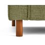 Voir la diapositive 3 : LISA DESIGN Jake - pouf en tissu velours relief - pieds en bois foncé