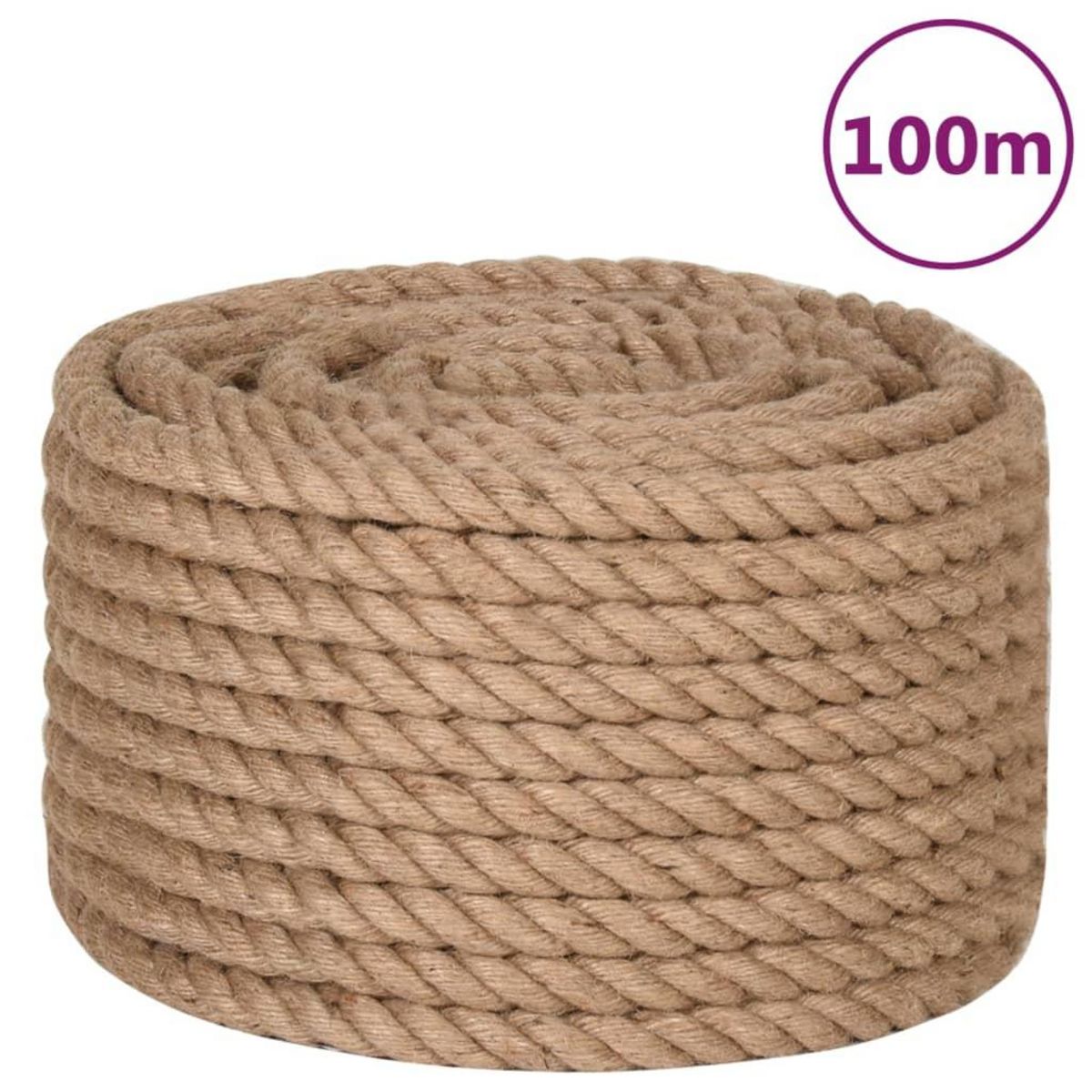 VIDAXL Corde de jute 100 m de long 16 mm d'epaisseur