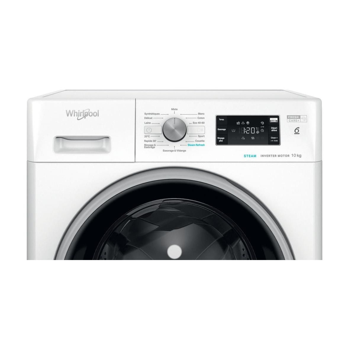 Whirlpool Lave-linge hublot 10kg 1400 trs/min - FFBR10489BSVFR