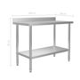 Voir la diapositive 6 : VIDAXL Table de travail de cuisine avec etagere 120x60x120 cm Inox