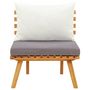 Voir la diapositive 2 : VIDAXL Chaise de jardin avec coussins bois d'acacia massif