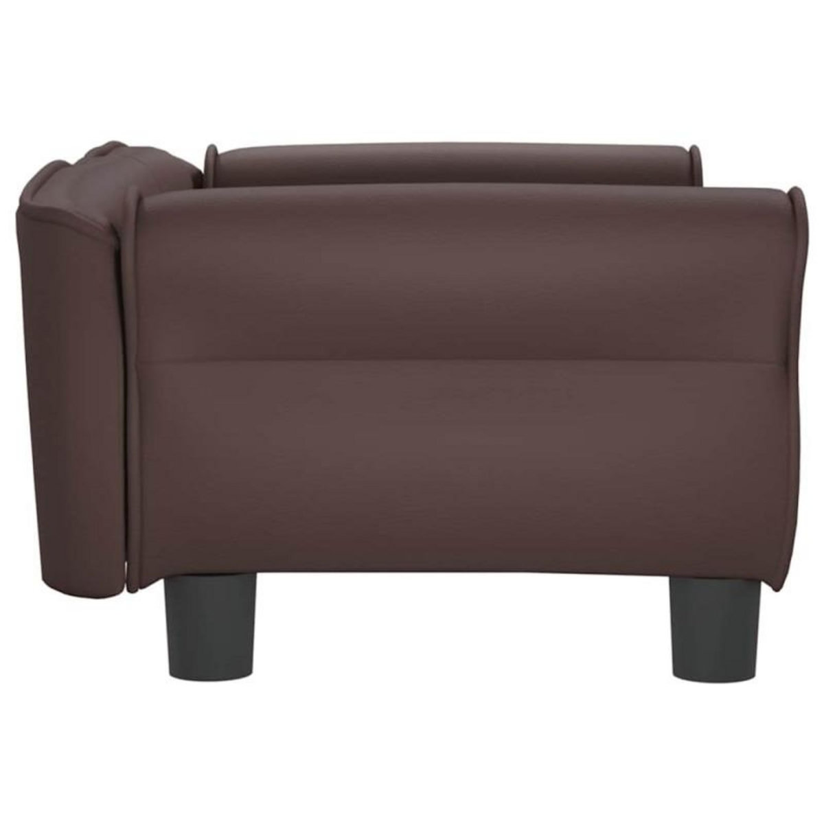 VIDAXL Lit pour chien marron 70x45x30 cm similicuir
