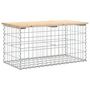 Voir la diapositive 2 : VIDAXL Banc de jardin design de gabion 83x44x42 cm bois massif de pin