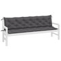 Voir la diapositive 3 : VIDAXL Coussins de banc de jardin lot de 2 anthracite tissu Oxford