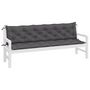 Voir la diapositive 3 : VIDAXL Coussins de banc de jardin lot de 2 anthracite tissu Oxford