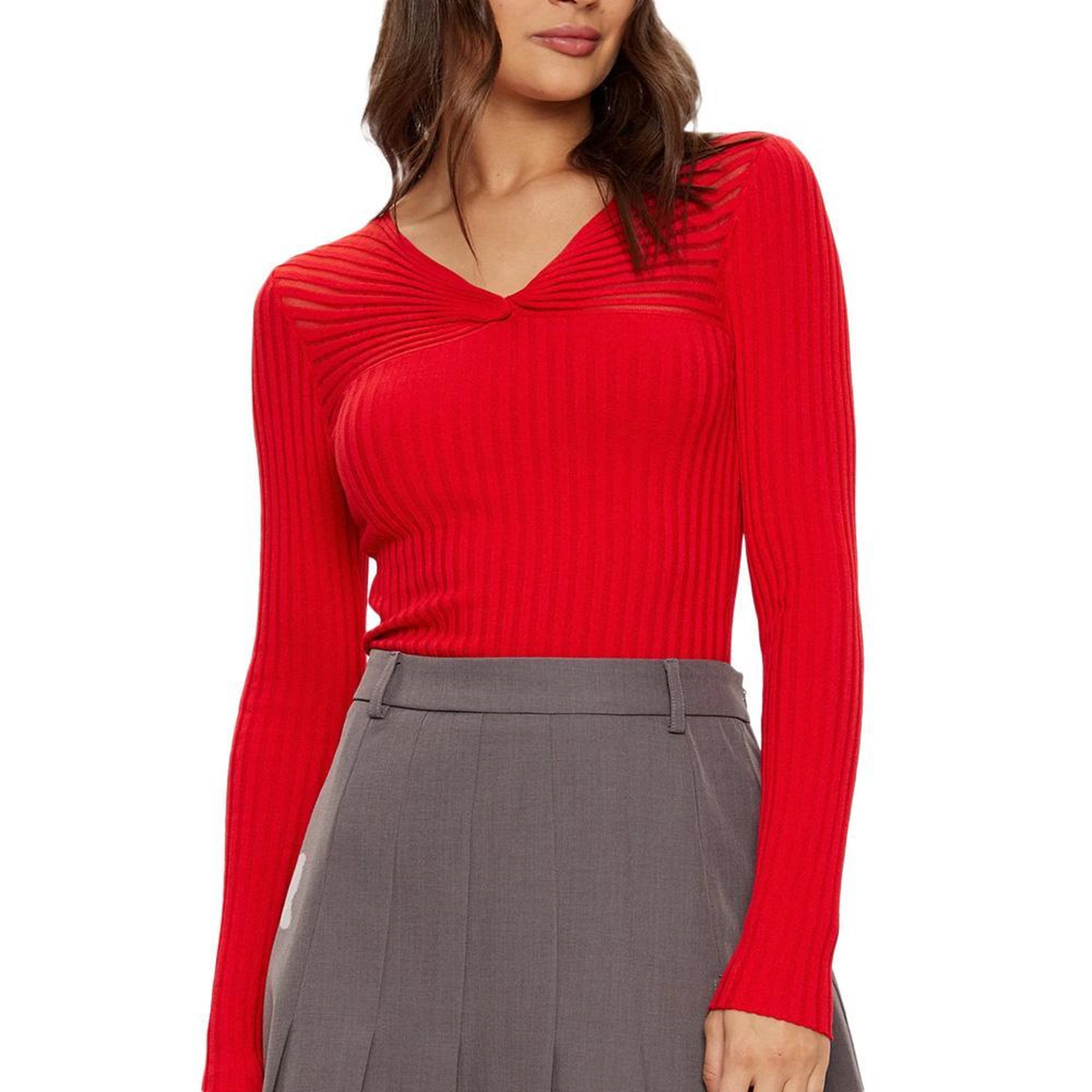MORGAN Pull Rouge Femme Morgan MGANZA. Coloris disponibles : Rouge