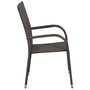Voir la diapositive 4 : VIDAXL Ensemble a manger de jardin 9 pcs Resine tressee Marron