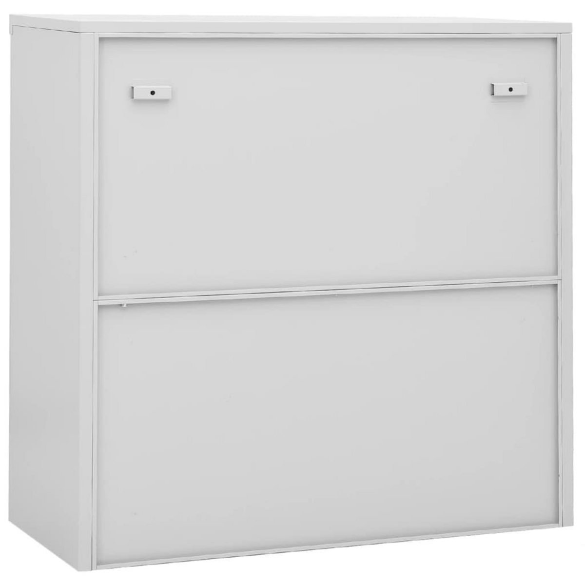 VIDAXL Armoire de bureau porte coulissante Gris clair 90x40x90cm Acier