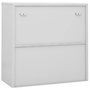 Voir la diapositive 5 : VIDAXL Armoire de bureau porte coulissante Gris clair 90x40x90cm Acier