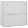 Voir la diapositive 5 : VIDAXL Armoire de bureau porte coulissante Gris clair 90x40x90cm Acier
