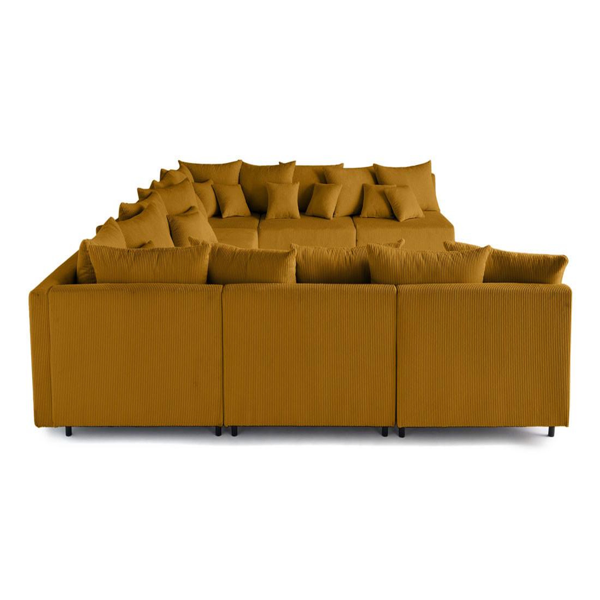 Voir la diapositive 6 : LISA DESIGN Edinburg - canapé modulable panoramique 8 places - en velours côtelé