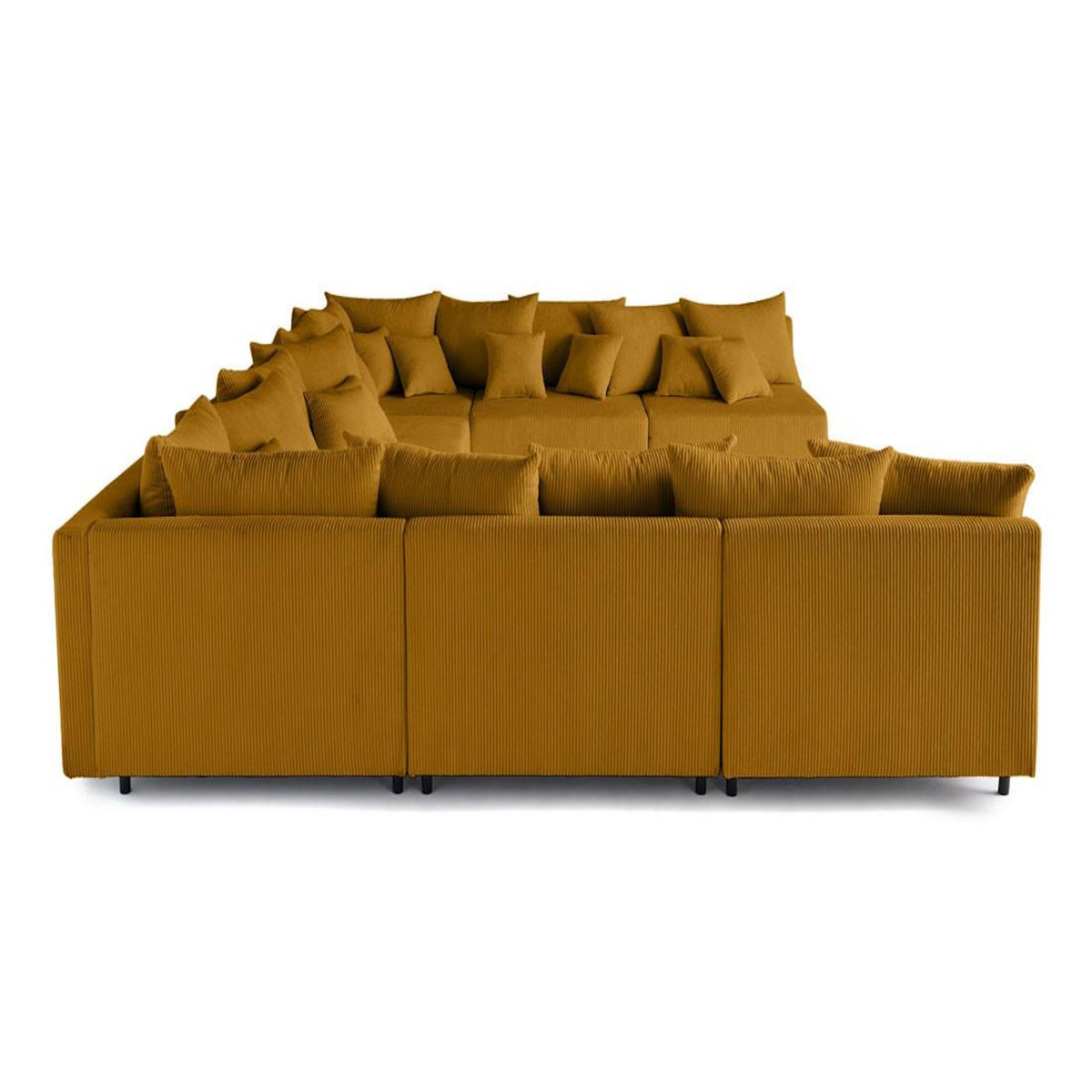 LISA DESIGN Edinburg - canapé modulable panoramique 8 places - en velours côtelé