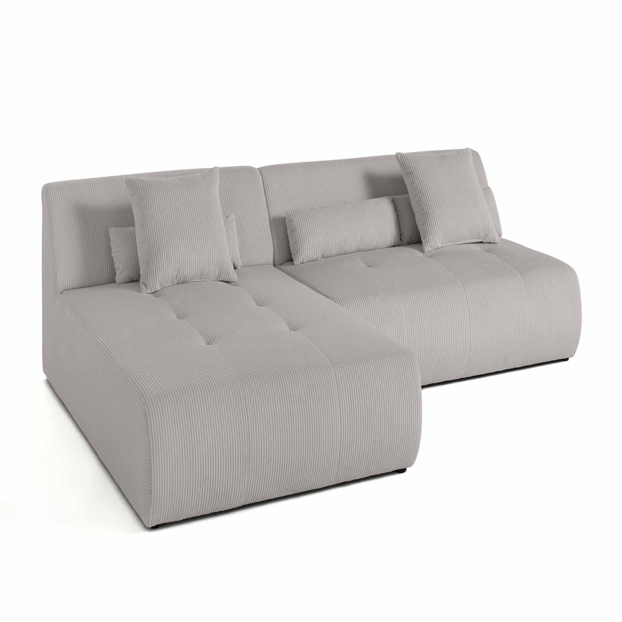 Voir la diapositive 5 : LISA DESIGN Onyx - canapé modulable d'angle réversible 4 places - en velours côtelé