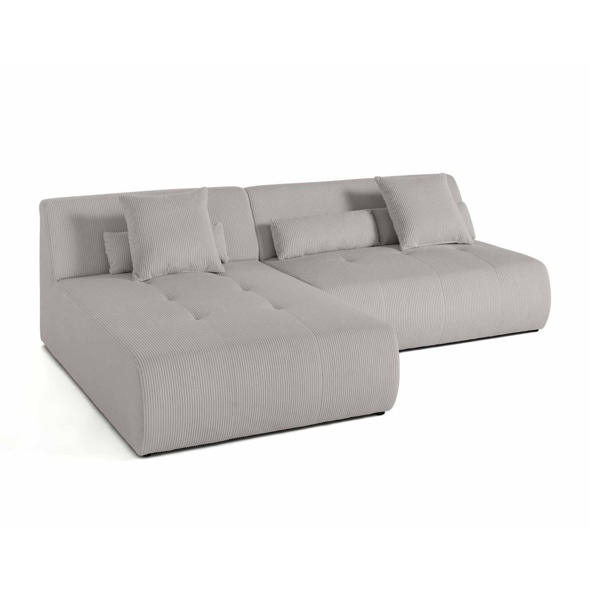 LISA DESIGN Onyx - canapé modulable d'angle réversible 4 places - en velours côtelé