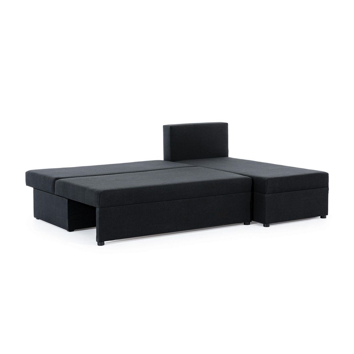 BEST MOBILIER Numancia - canapé d'angle réversible 4 places - convertible avec coffre - en tissu