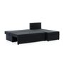 Voir la diapositive 3 : BEST MOBILIER Numancia - canapé d'angle réversible 4 places - convertible avec coffre - en tissu
