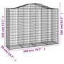 Voir la diapositive 6 : VIDAXL Paniers a gabions arques 18 pcs 200x50x140/160 cm Fer galvanise