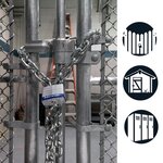 Master lock 5EURD Cadenas en Acier Laminé à Clé, Gris, 7,4 x 5,1 x 3,3 cm