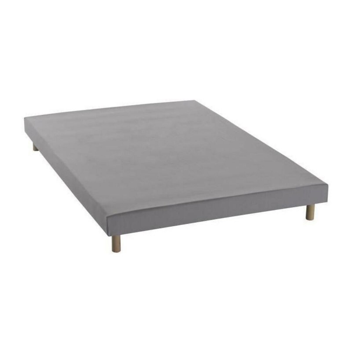 FINLANDEK Sommier tapissier a lattes 140 x 190 - Bois massif gris + pieds - FINLANDEK Rakenne