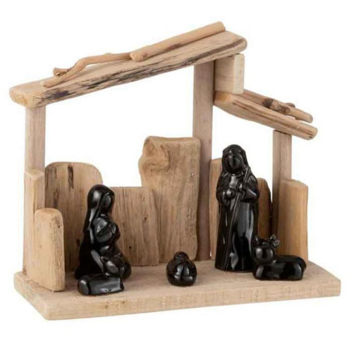 Paris Prix Crèche de Noël  Toitures en Pente  23cm Marron
