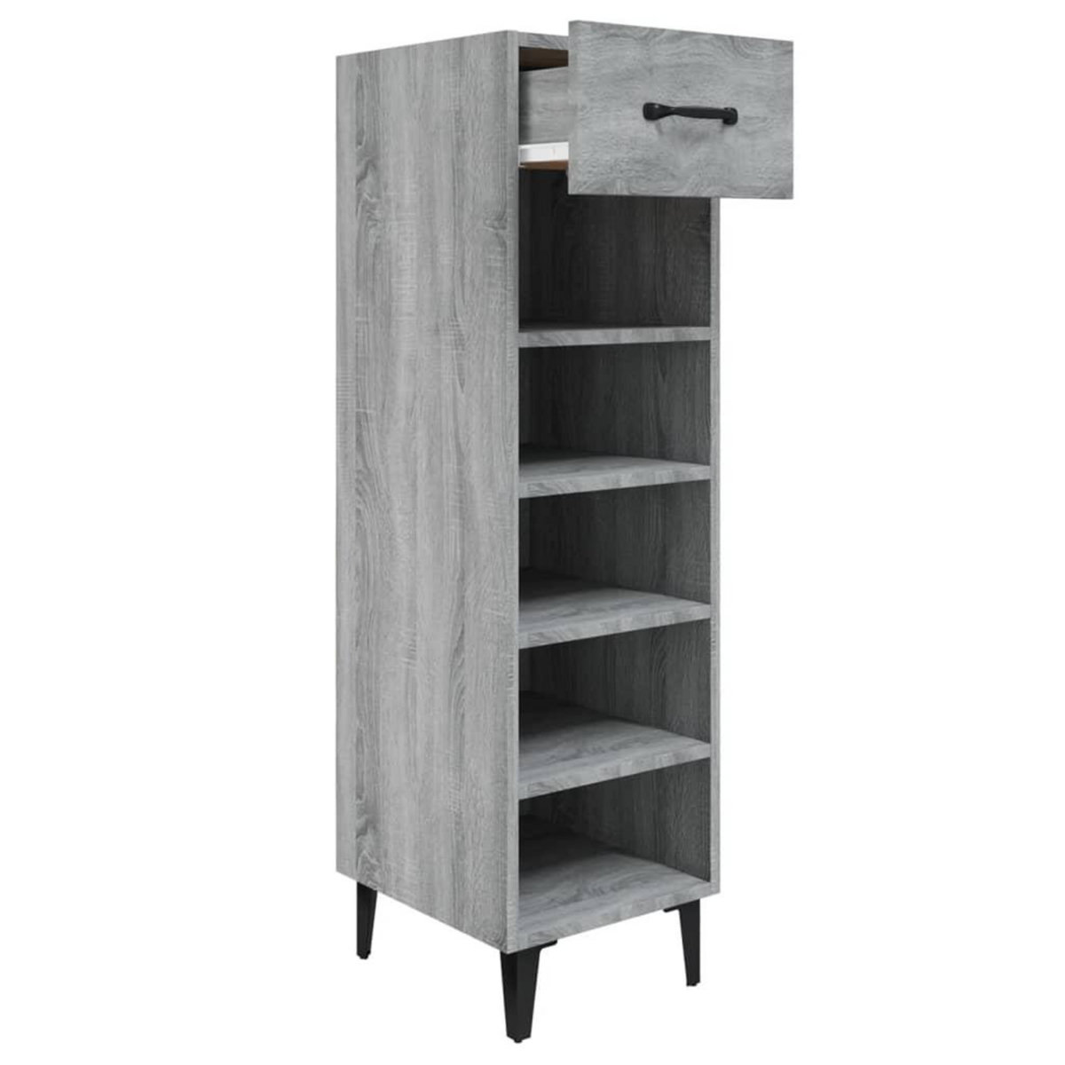 VIDAXL Meuble a chaussures Sonoma gris 30x35x105 cm Bois d'ingenierie