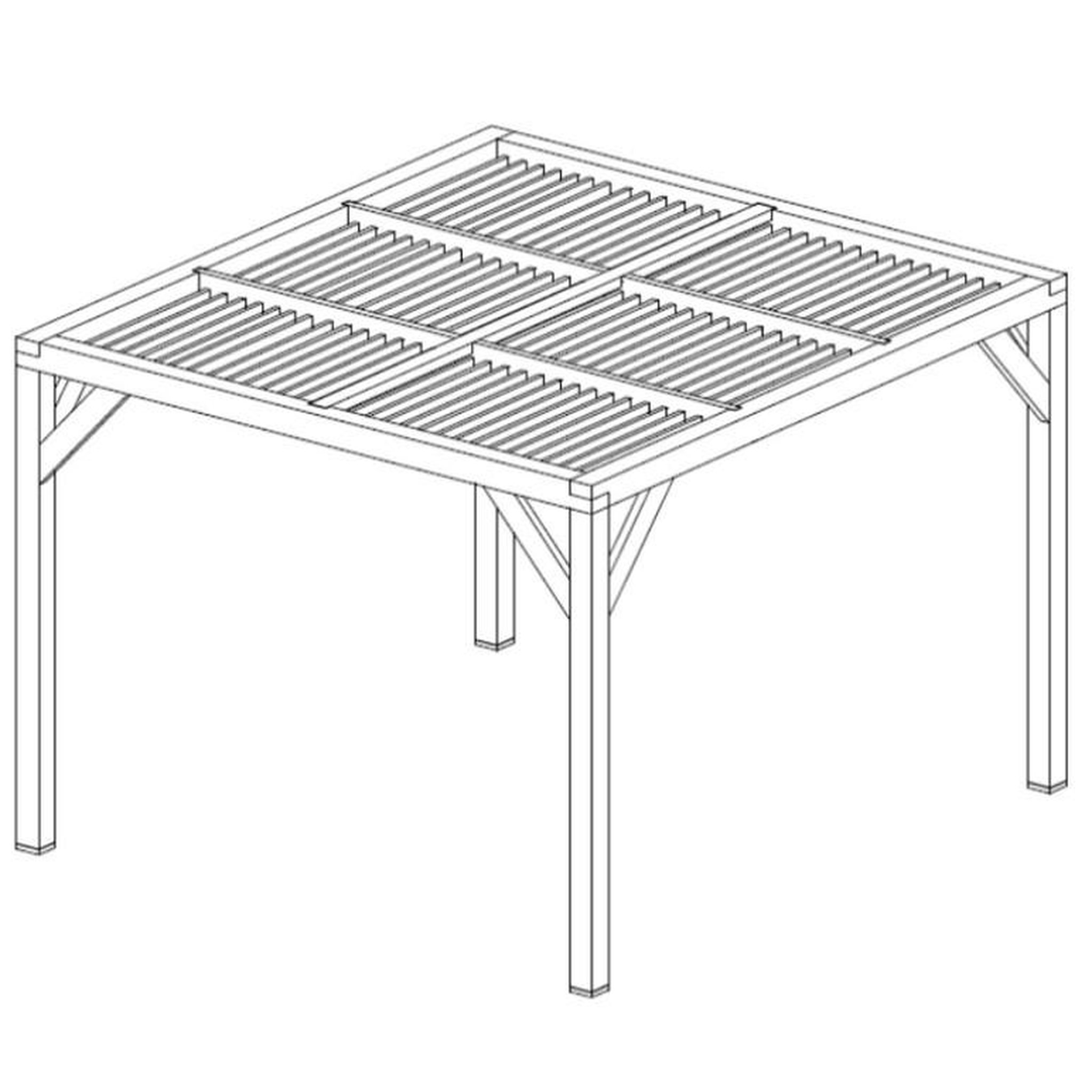Voir la diapositive 2 : Hisense Pergola 10.57m² bois naturel - vt3431t