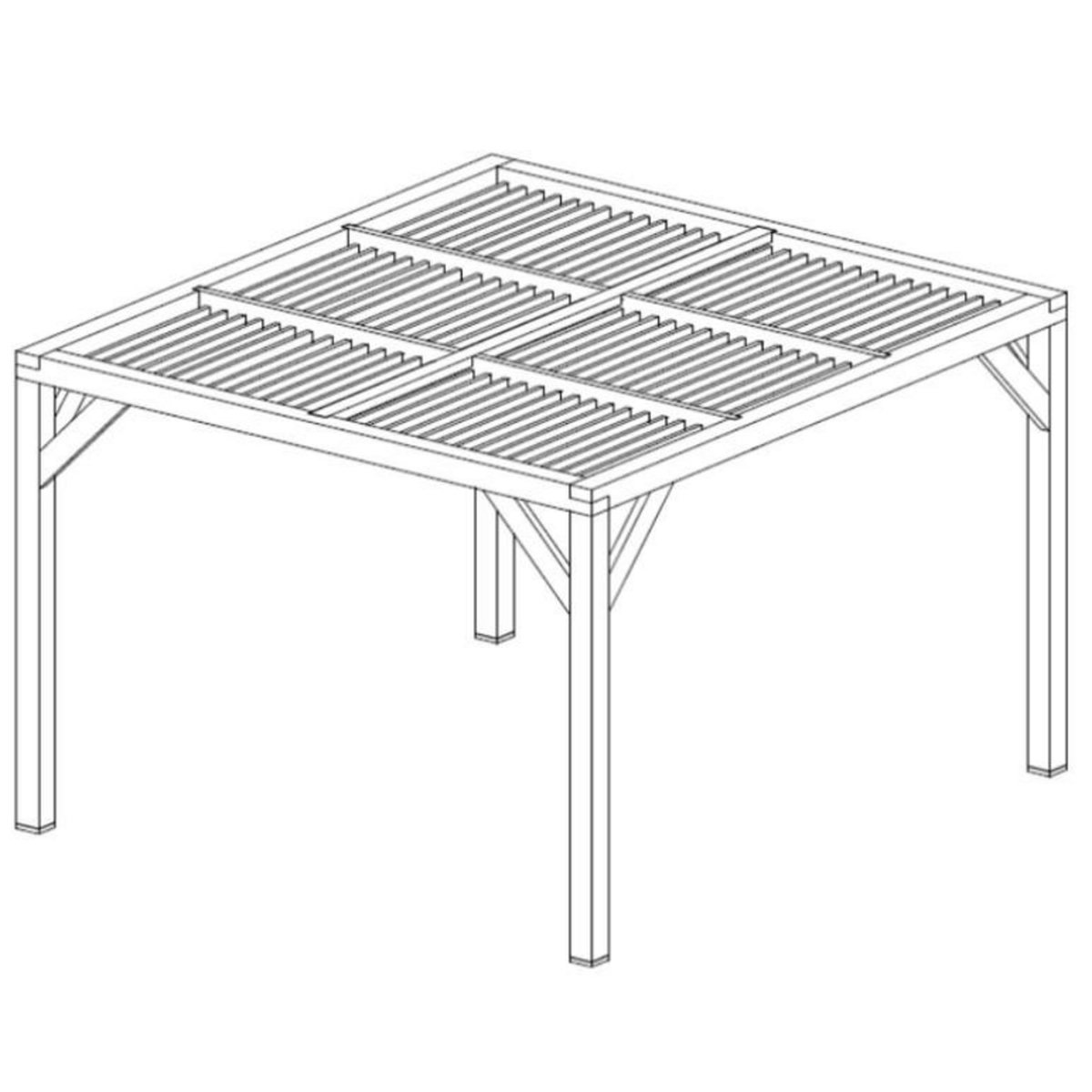 Hisense Pergola 10.57m² bois naturel - vt3431t
