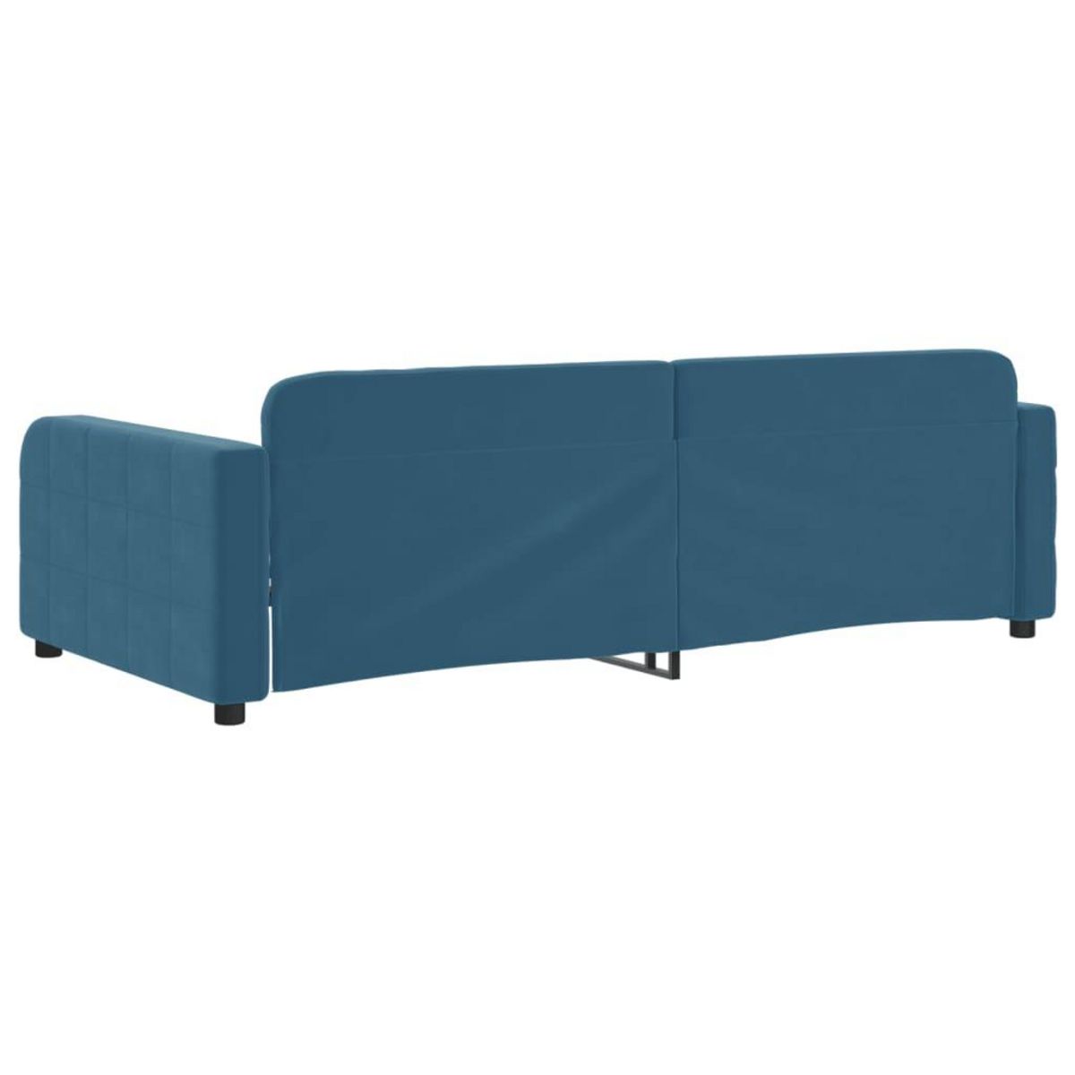 VIDAXL Lit de repos sans matelas bleu 90x200 cm velours