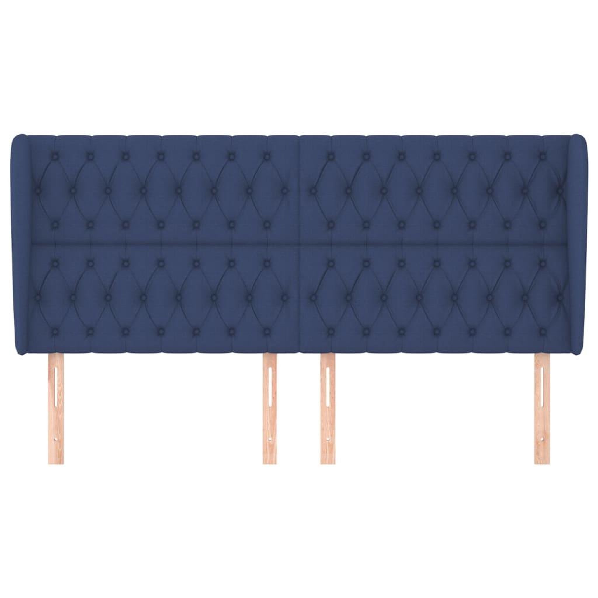 Voir la diapositive 3 : VIDAXL Tete de lit avec oreilles Bleu 203x23x118/128 cm Tissu