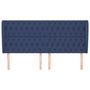 Voir la diapositive 3 : VIDAXL Tete de lit avec oreilles Bleu 203x23x118/128 cm Tissu