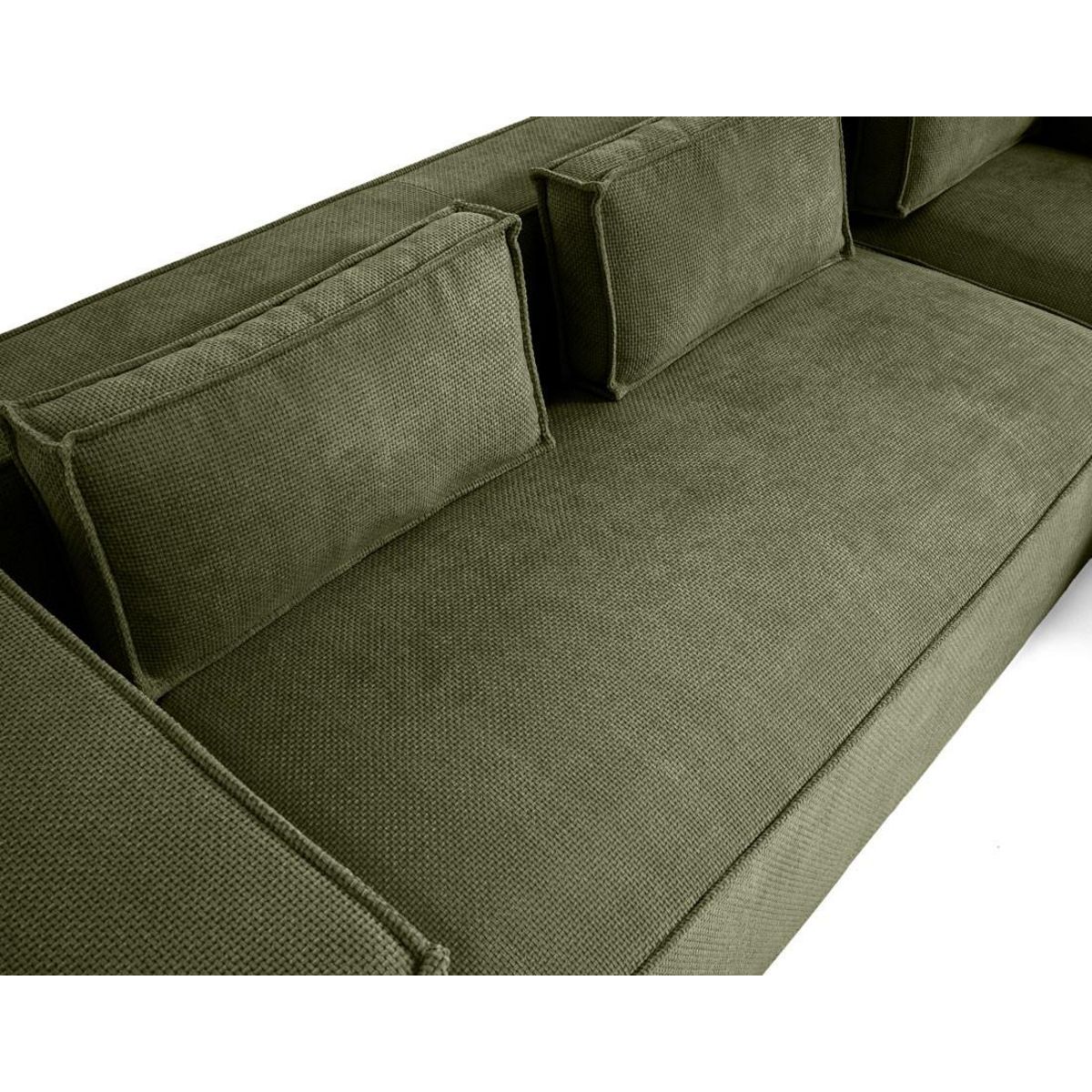 LISA DESIGN Stella - canapé d'angle droit - 4 places - en tissu texturé