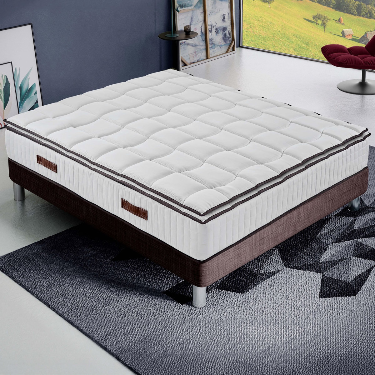 ILOVESLEEP Matelas Mousse ROYAL - Accueil Mémoire De Forme - Epaisseur 24 cm - Ferme