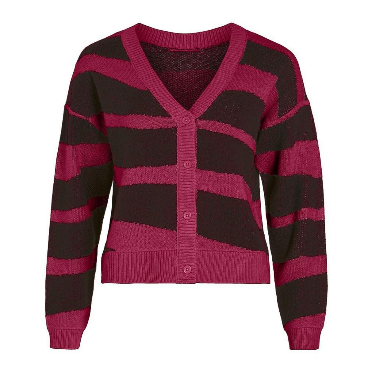 Vila Gilet Rose/ Femme Vila Jacquard