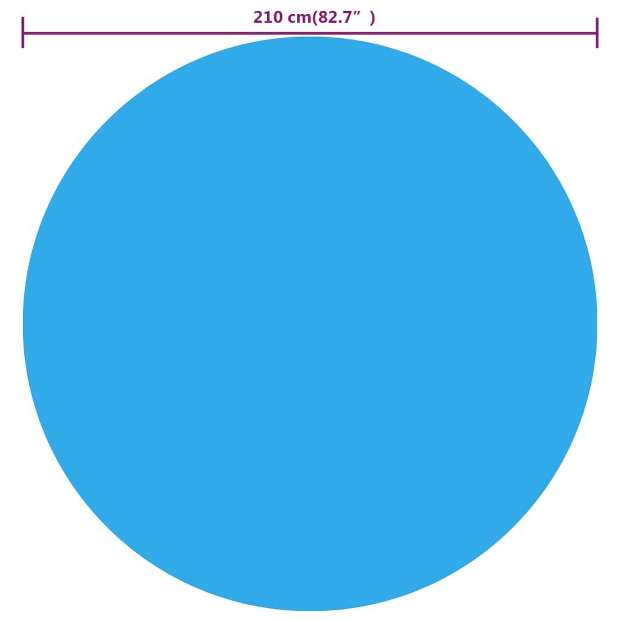 Voir la diapositive 4 : VIDAXL Couverture de piscine Bleu 210 cm PE