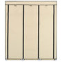Voir la diapositive 3 : VIDAXL Armoire avec compartiments et barres Creme 150x45x175 cm Tissu