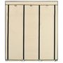 Voir la diapositive 3 : VIDAXL Armoire avec compartiments et barres Creme 150x45x175 cm Tissu
