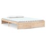 Voir la diapositive 1 : VIDAXL Cadre de lit sans matelas bois massif 140x190 cm