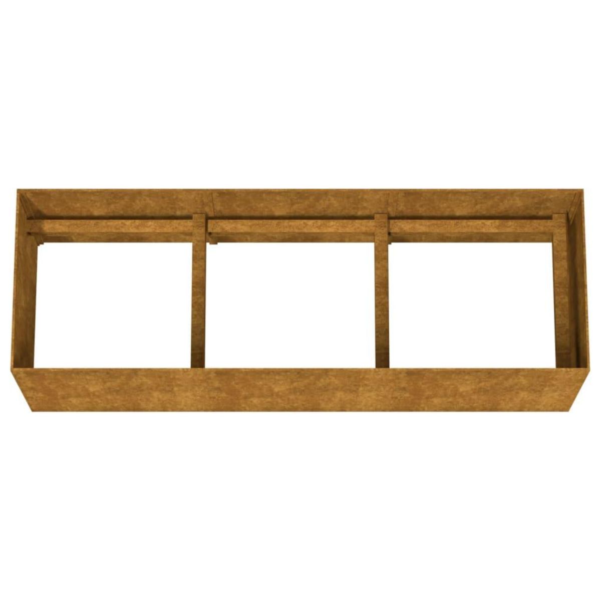 VIDAXL Lit sureleve de jardin 120x40x40 cm acier corten