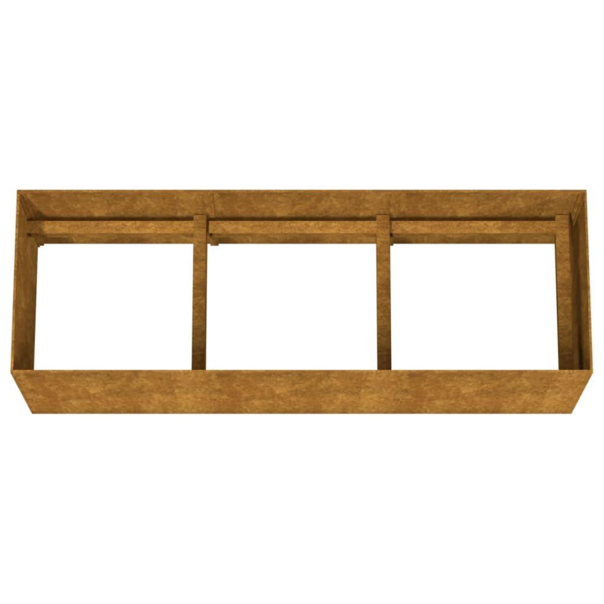 VIDAXL Lit sureleve de jardin 120x40x40 cm acier corten