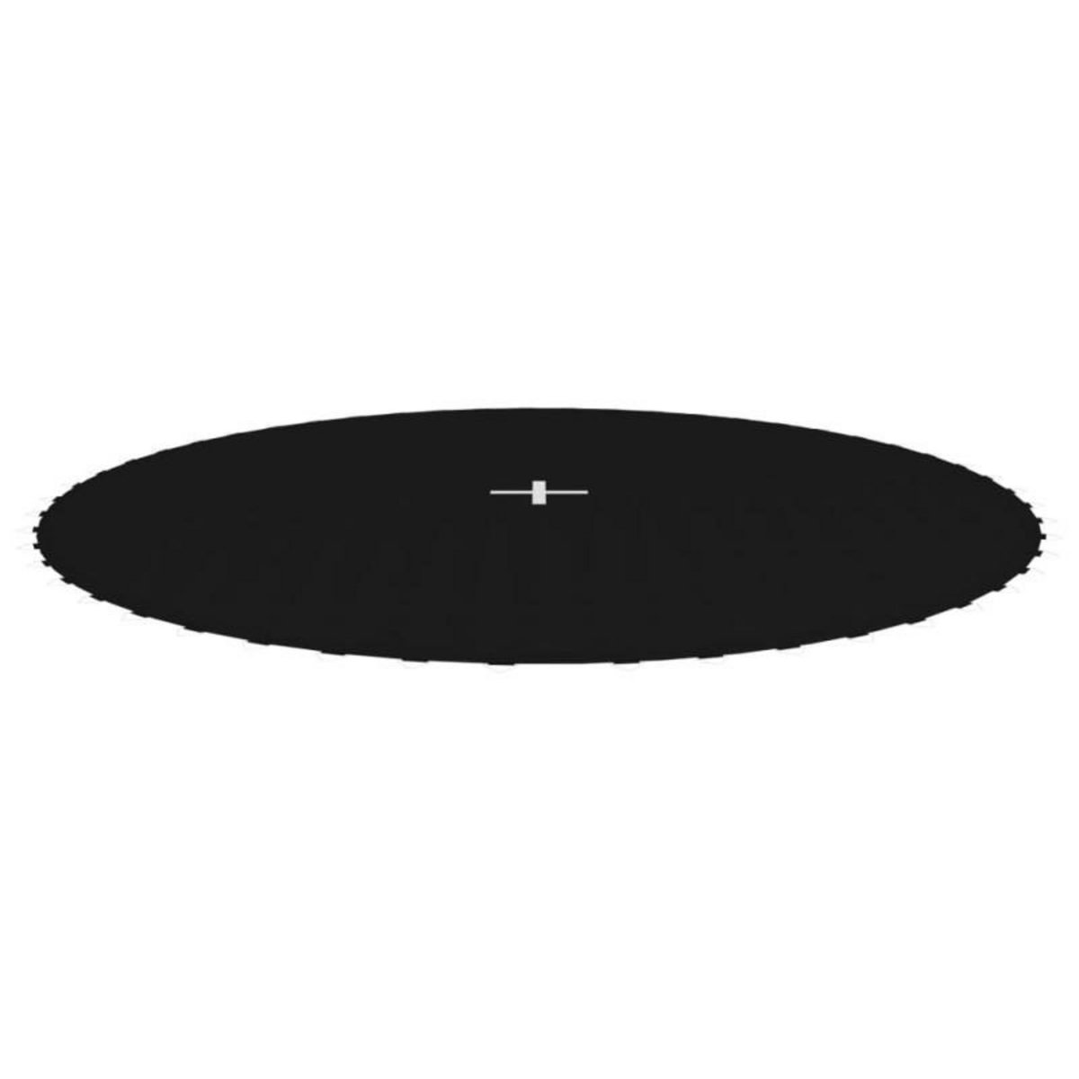 VIDAXL Tapis de saut Tissu Noir pour trampoline rond de 3,05 m